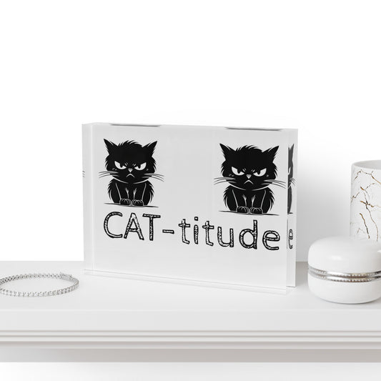 CAT-titude Acrylic Photo Block