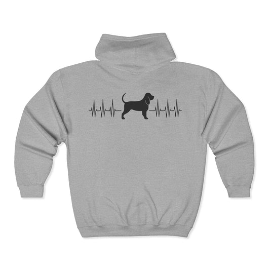 My Heart Beats For Bloodhounds Unisex Full Zip Hoodie