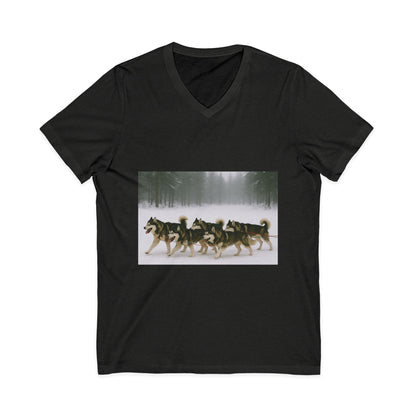 Mush On Unisex Short Sleeve V-Neck Tee