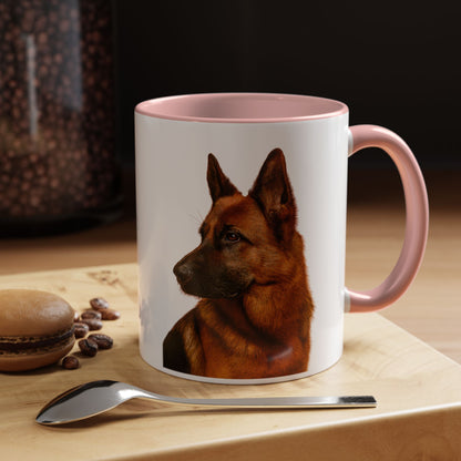 German Shepherd Head 2-Tone Coffee Mug