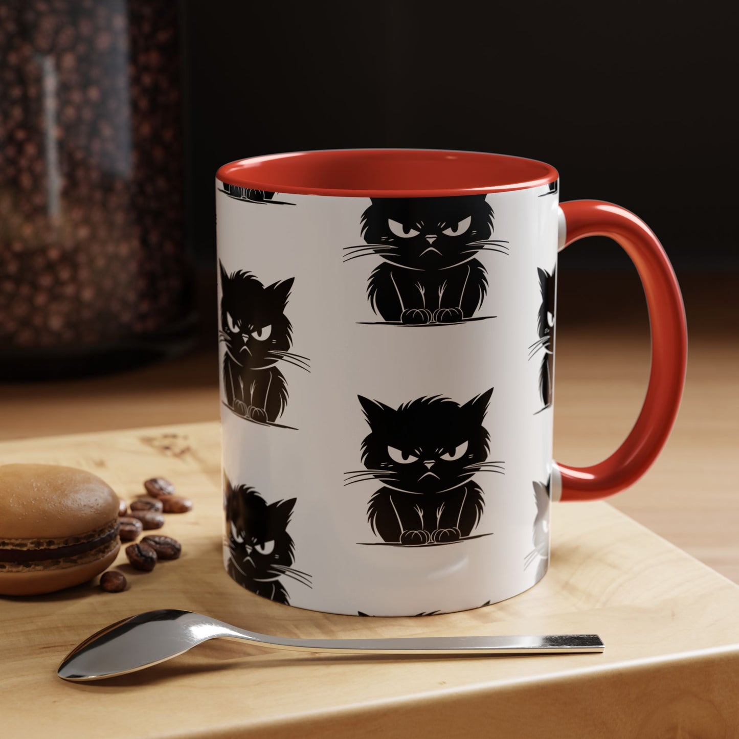 Angry Cat 2-Tone Coffee Mug
