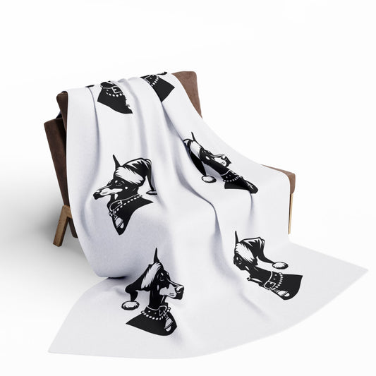 Santa Paws Doberman Arctic Fleece Blanket