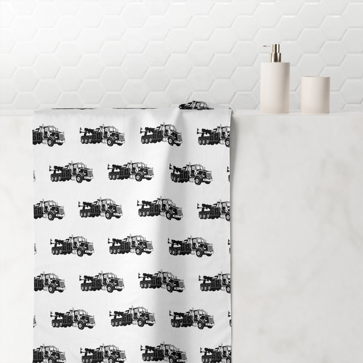 Heavy Tow Truck Mink-Cotton  Beach Towel