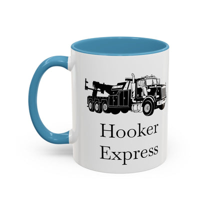 H**ker Express Heavy Tow Truck 2-Tone Coffee Mug