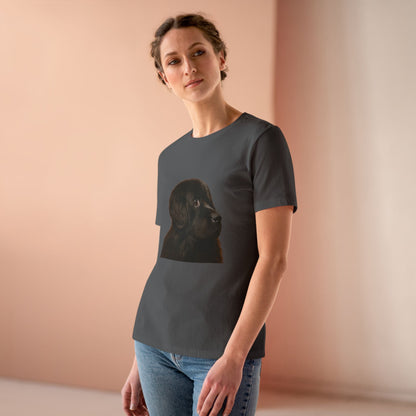 Newfie Head Women's Short Sleeve Crewneck Tee