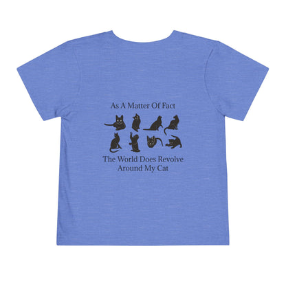 Matter Of Fact Cat Toddler Unisex Short Sleeve Crewneck Tee