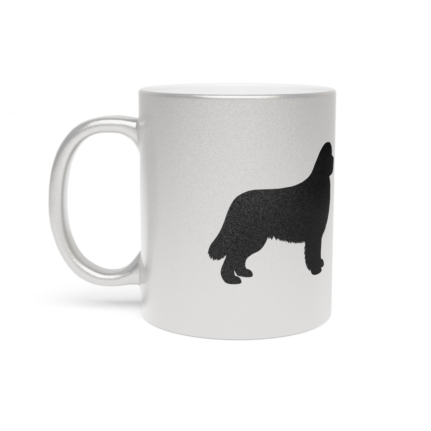 Newfie Silhouette Metallic Coffee Mug