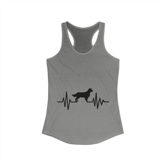 My Heart Beats For Goldens Women's Racerback Tank