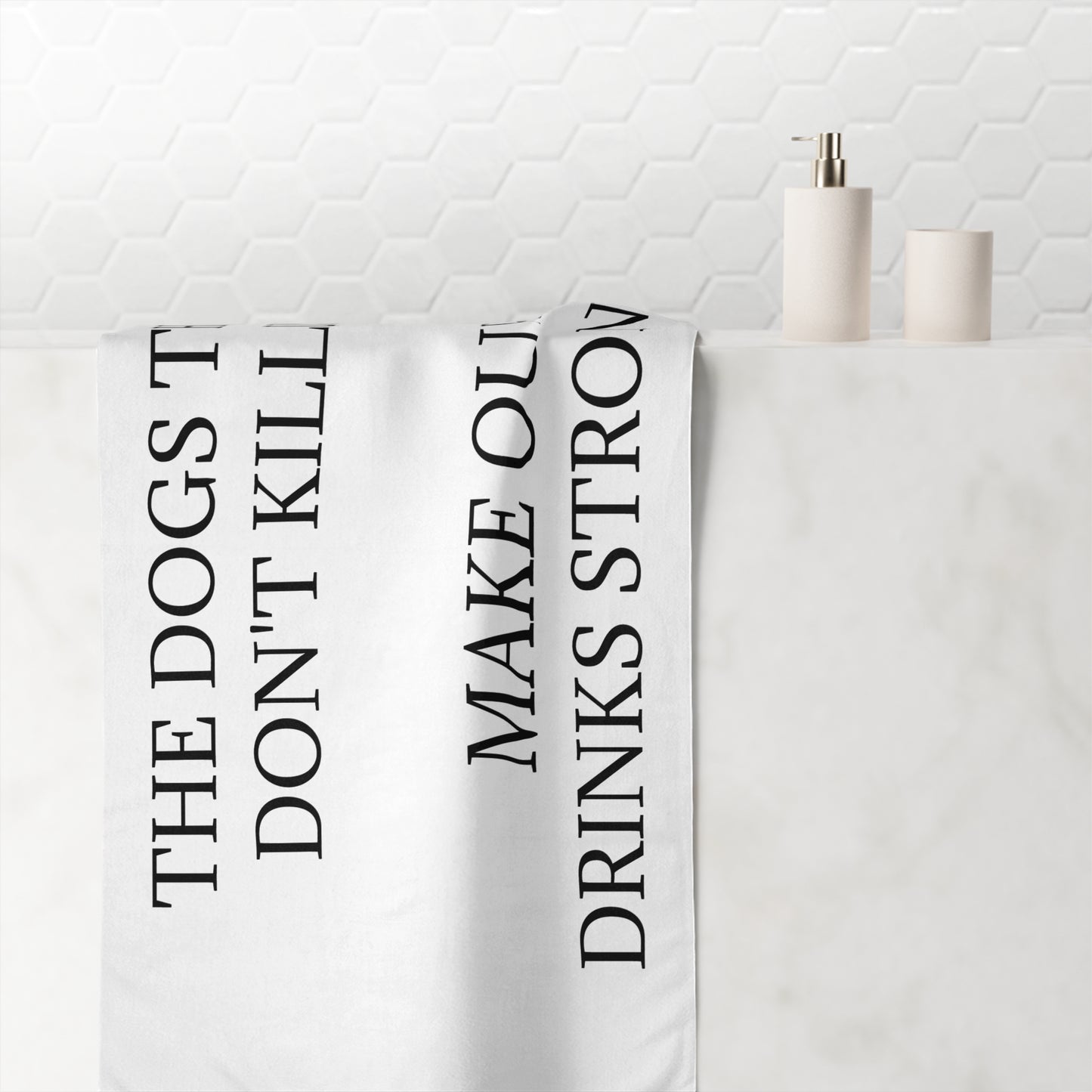 Drinks Stronger Mink-Cotton  Beach Towel