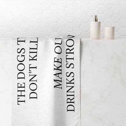 Drinks Stronger Mink-Cotton  Beach Towel