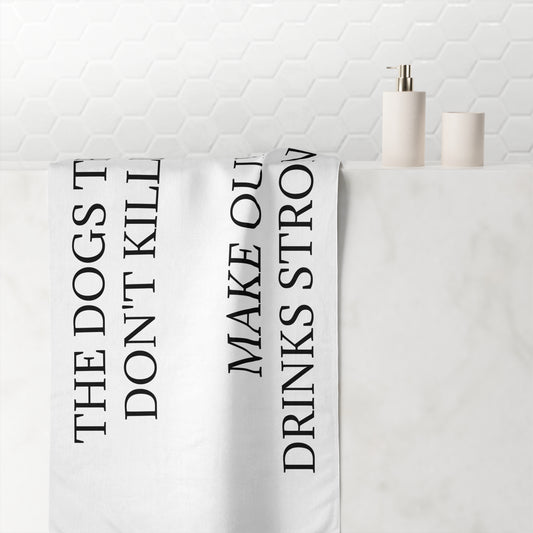 Drinks Stronger Mink-Cotton  Beach Towel