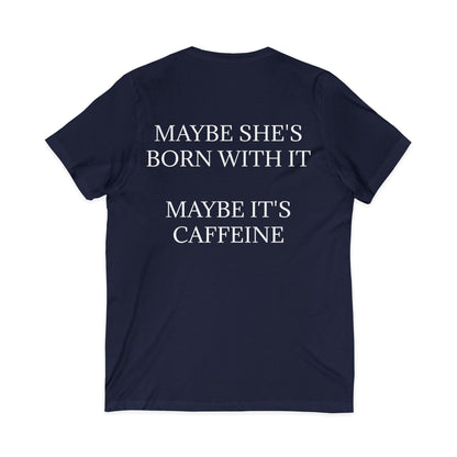 Born With It Unisex Short Sleeve V-Neck Tee