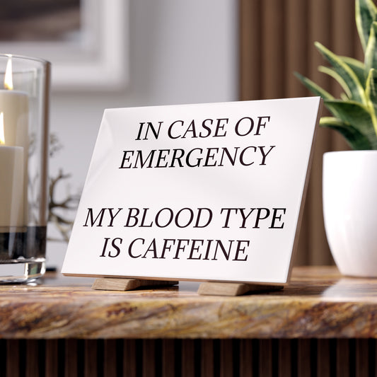 Blood Type Ceramic Photo Tile