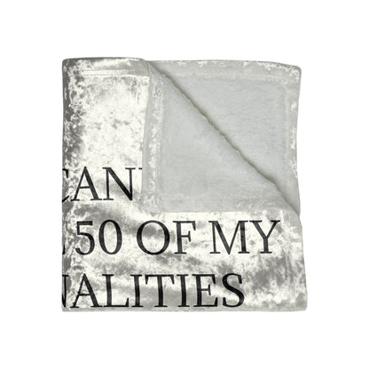 50 Personalities Crushed Velvet Blanket