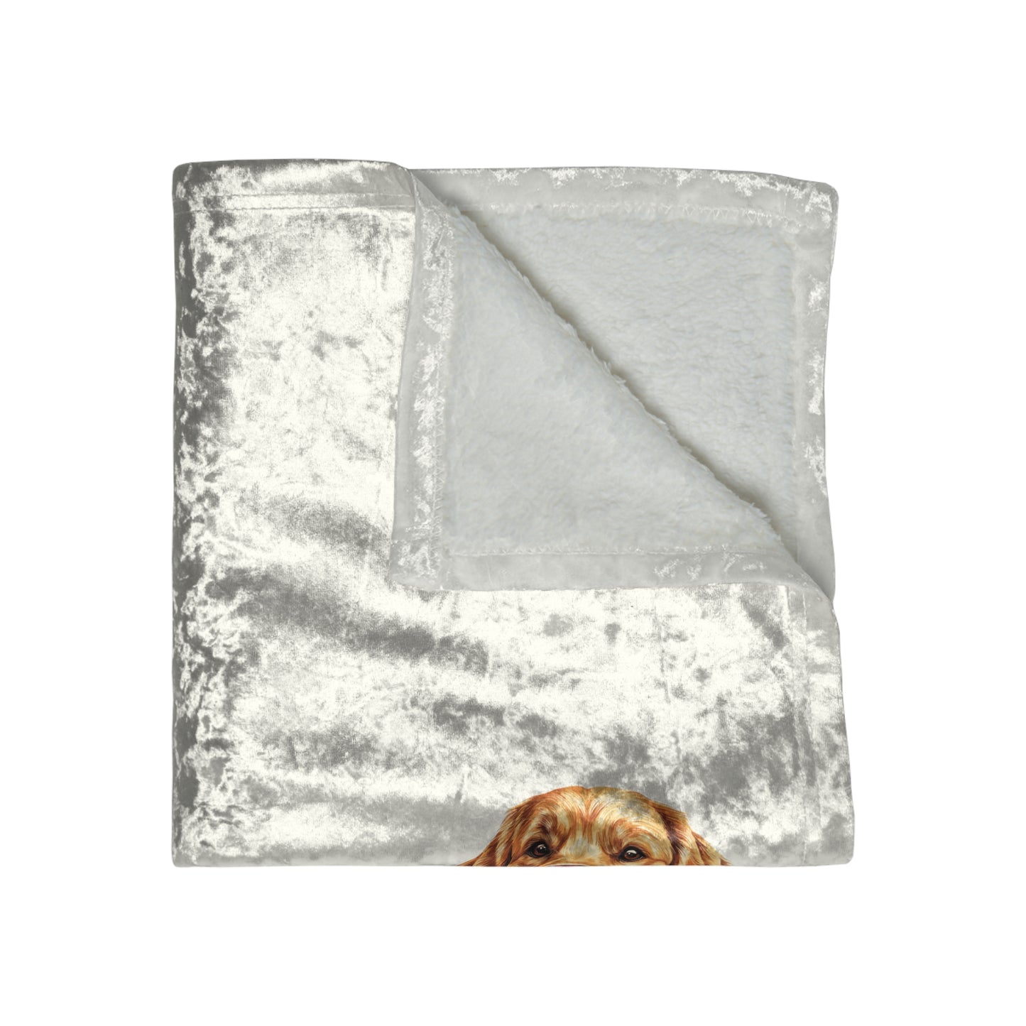Golden Head Crushed Velvet Blanket