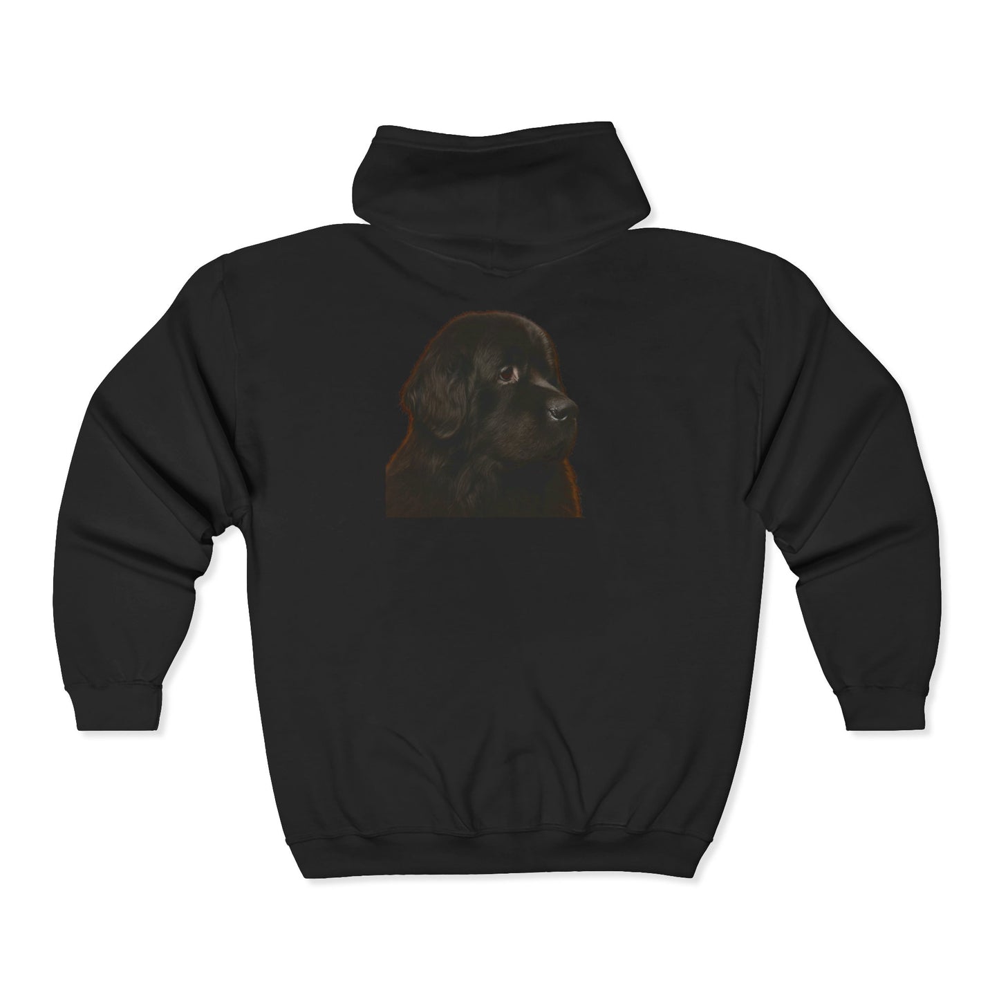 Newfie Head Unisex Full Zip Hoodie