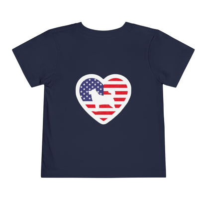 Malamute Flag Toddler Unisex Short Sleeve Crewneck Tee