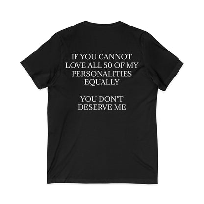 50 Personalities Unisex Short Sleeve V-Neck Tee