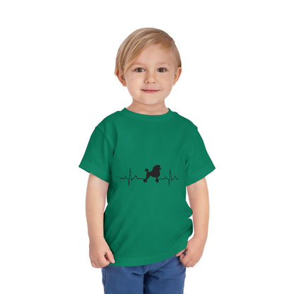 My Heart Beats For Poodles Toddler Unisex Short Sleeve Crewneck Tee
