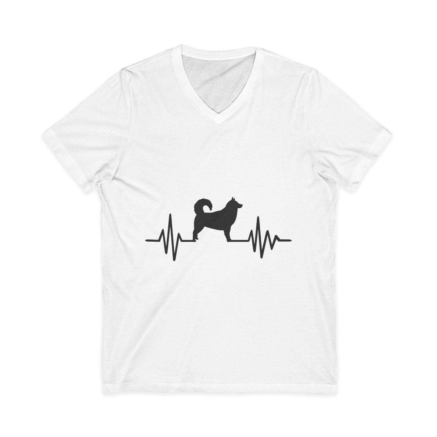 My Heart Beats For Malamutes Unisex Short Sleeve V-Neck Tee
