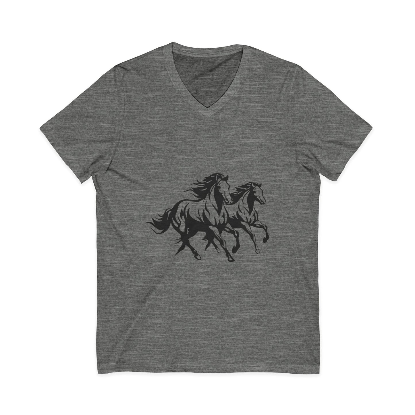Horsin' Around Unisex Short Sleeve V-Neck Tee