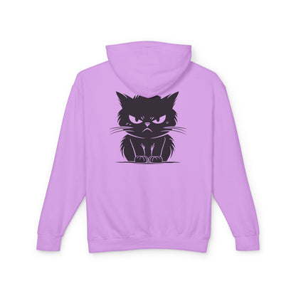 Angry Cat Unisex Lightweight Hoodie