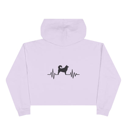 My Heart Beats For Malamutes Women's Crop Hoodie