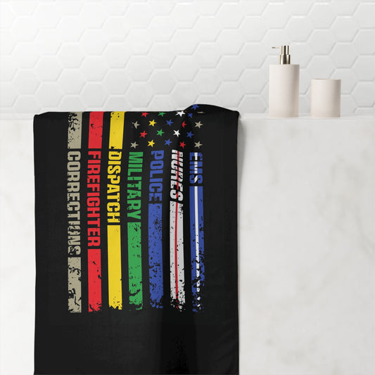 First Responder Mink-Cotton  Beach Towel