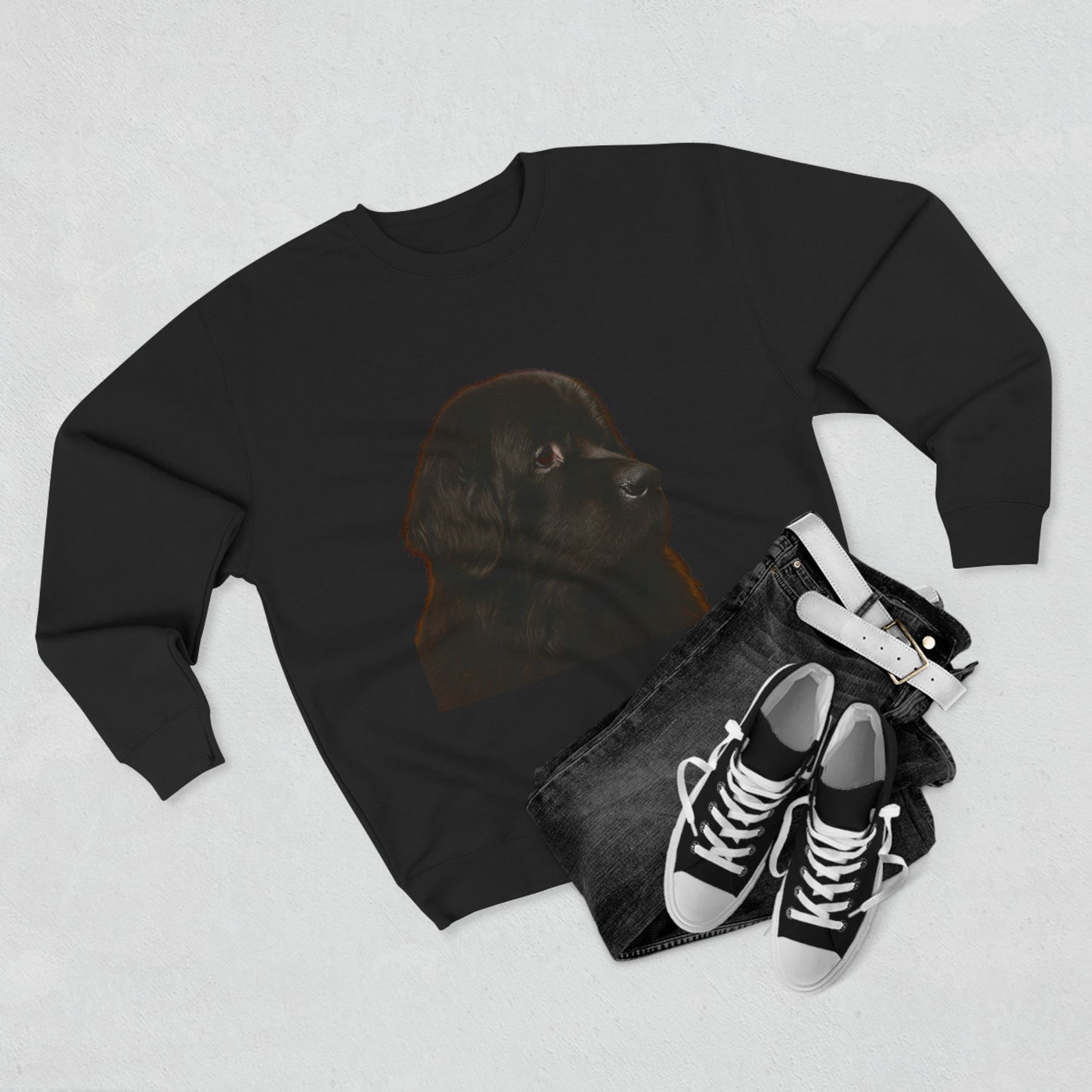 Newfie Head Unisex Crewneck Sweatshirt