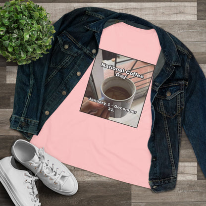 National Coffee Day Women's Short Sleeve Crewneck Tee