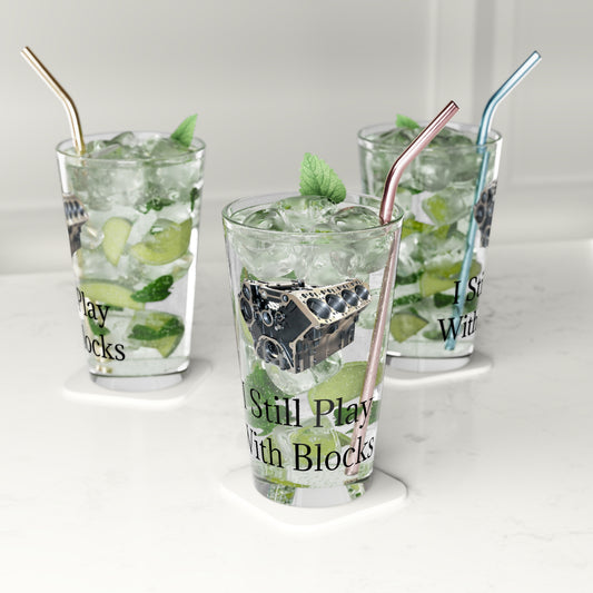 Play With Blocks Drinking Glass