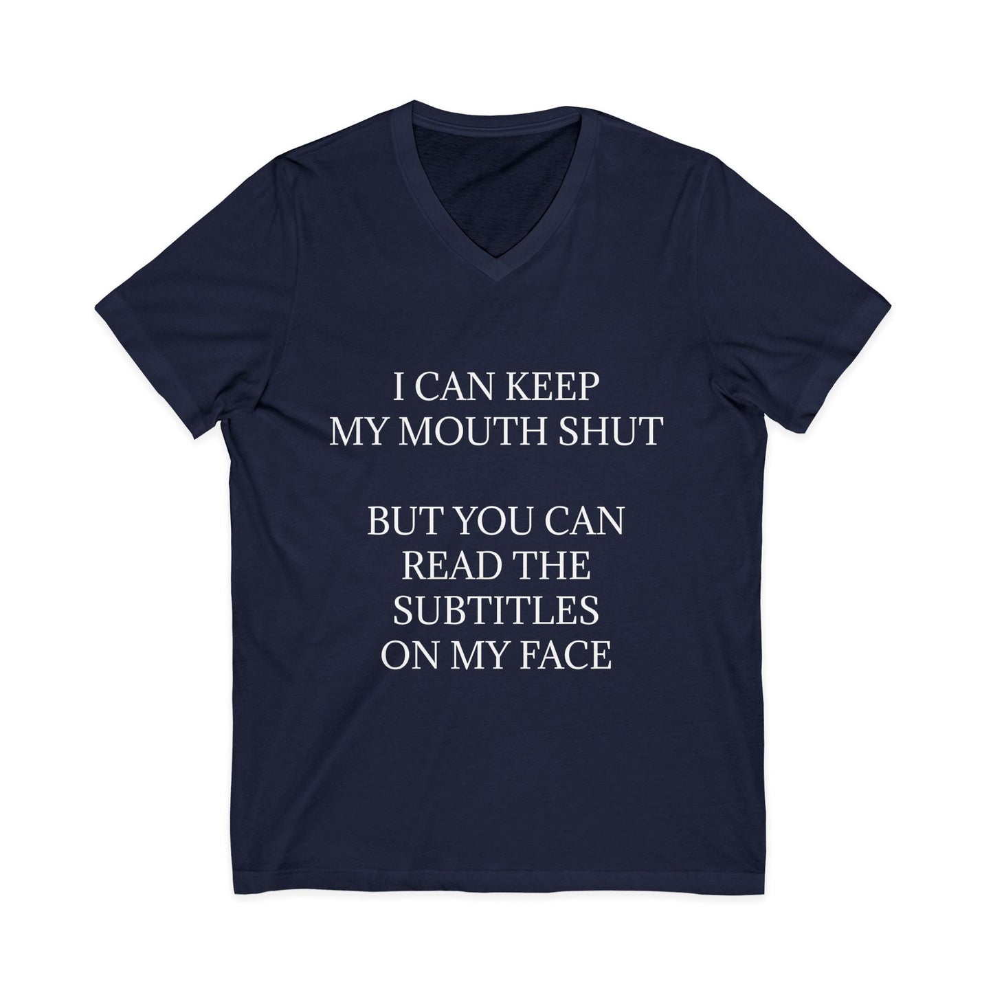 Subtitles Unisex Short Sleeve V-Neck Tee