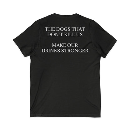 Drinks Stronger Unisex Short Sleeve V-Neck Tee