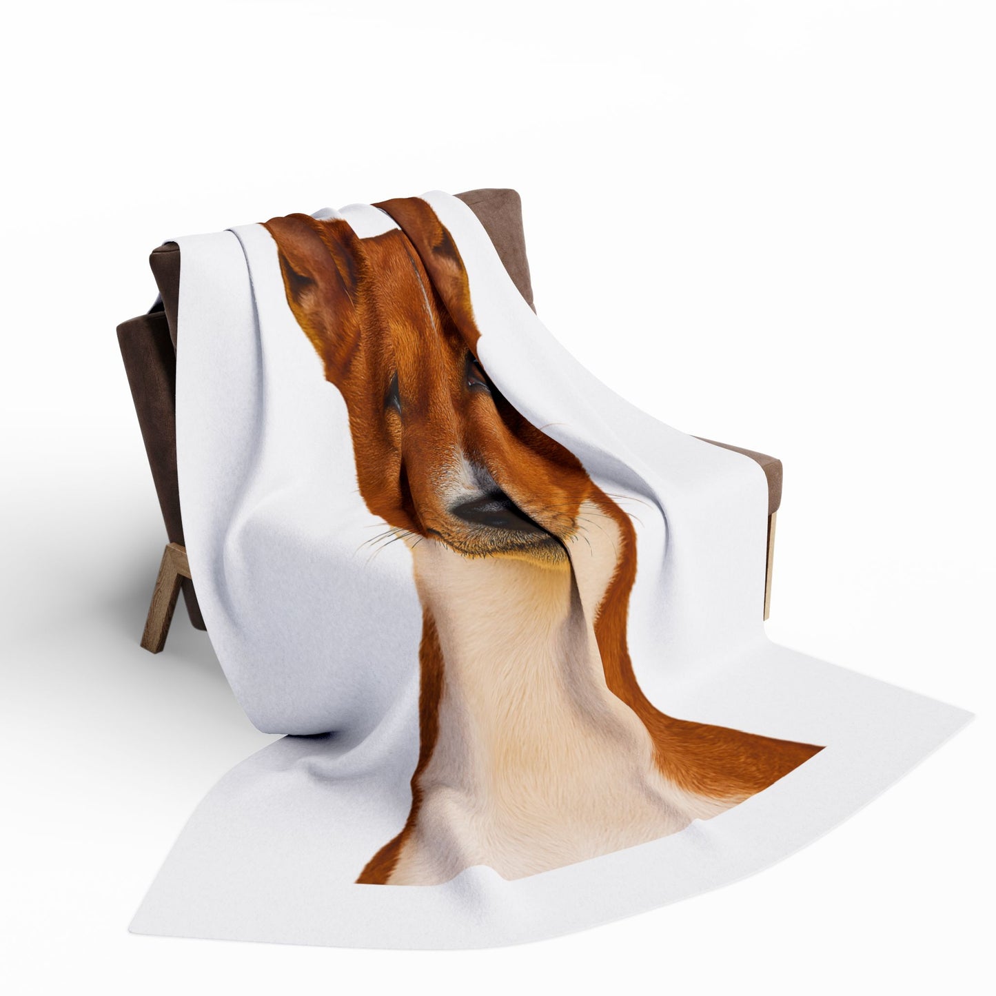 Basenji Head Arctic Fleece Blanket