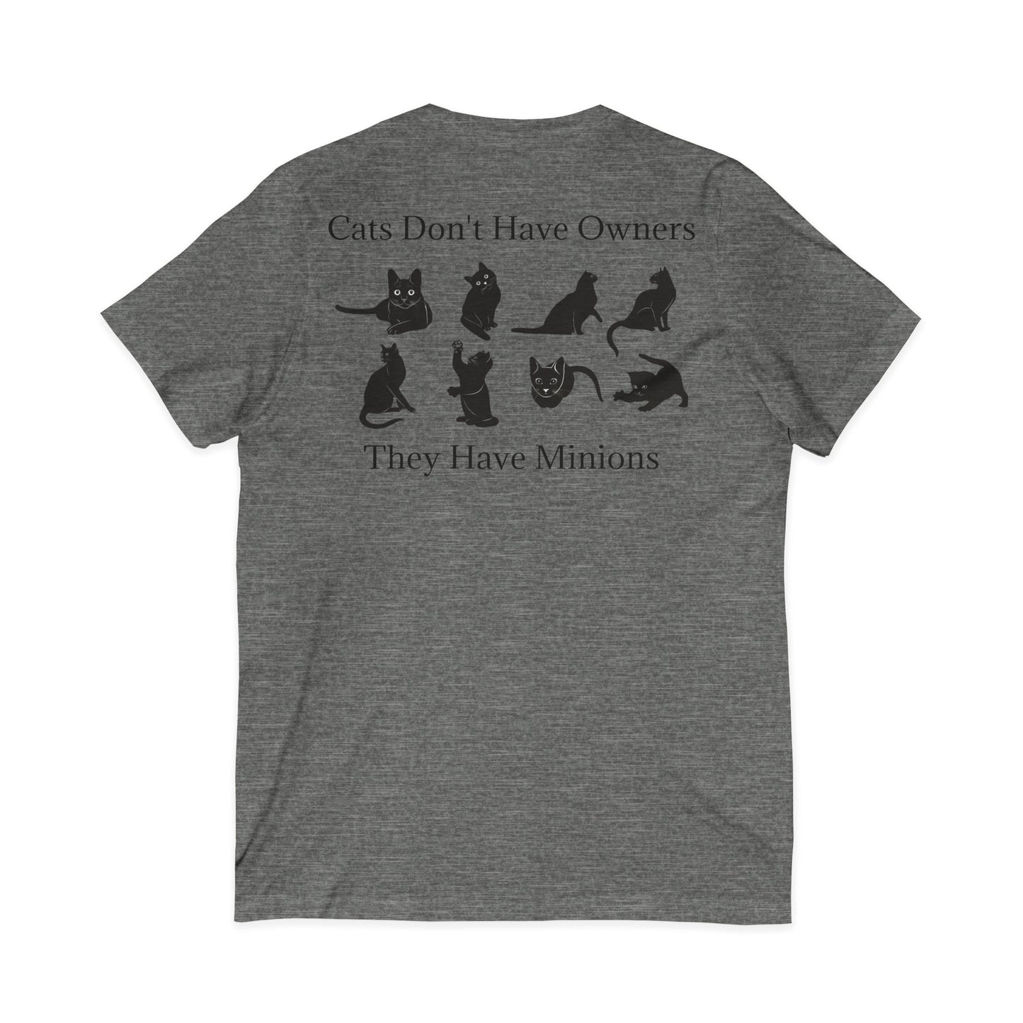 Cat Minions Unisex Short Sleeve V-Neck Tee