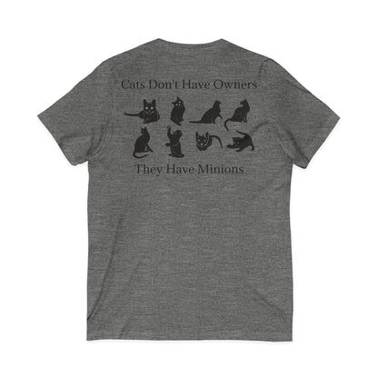 Cat Minions Unisex Short Sleeve V-Neck Tee