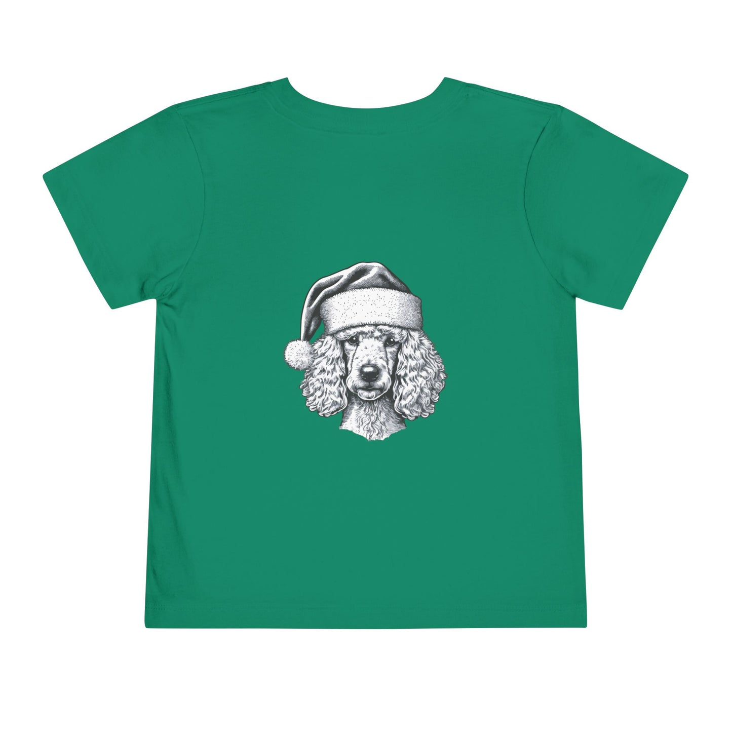 Santa Paws Poodle Toddler Unisex Short Sleeve Crewneck Tee