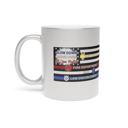 Slow Down Move Over Flag Metallic Coffee Mug