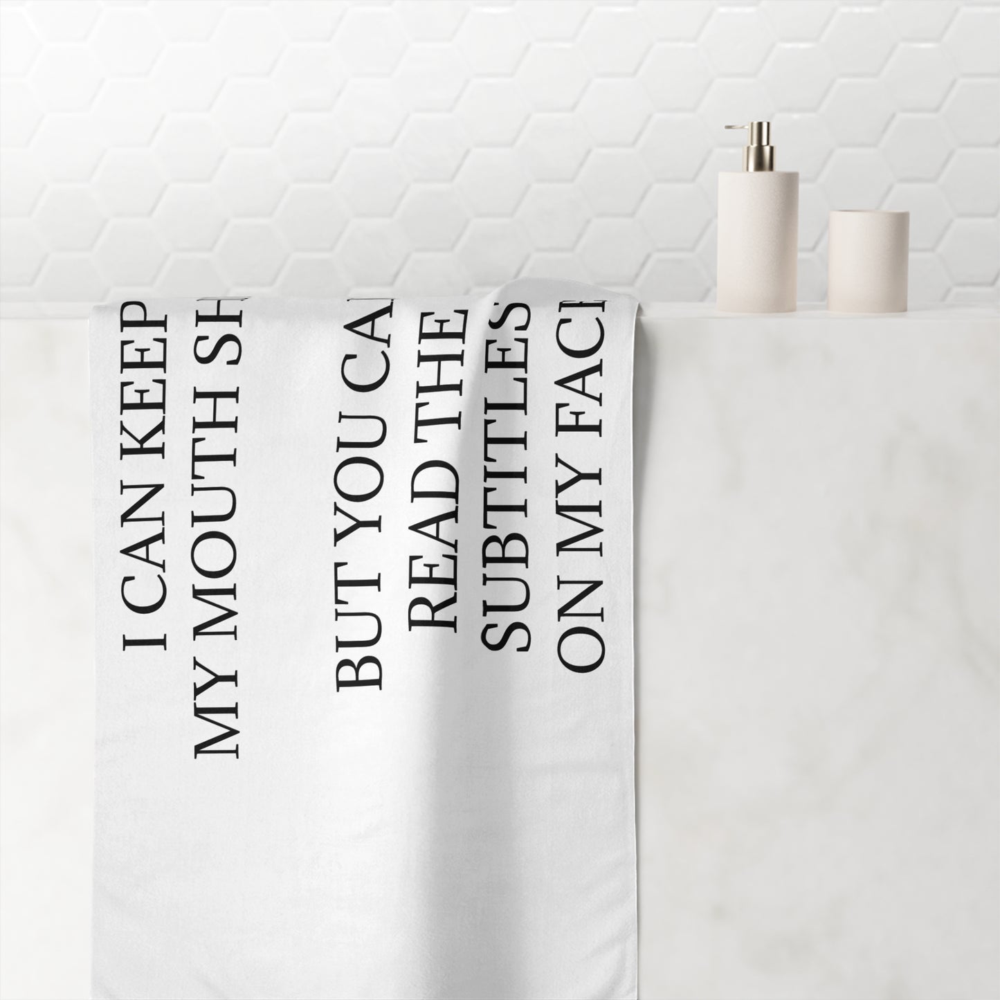 Subtitles Mink-Cotton  Beach Towel