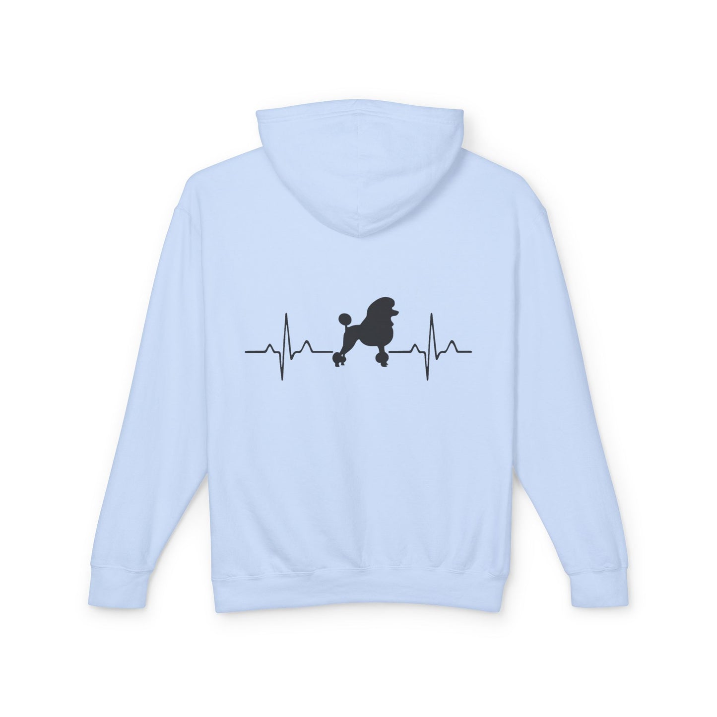 My Heart Beats For Poodles Unisex Lightweight Hoodie