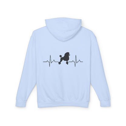 My Heart Beats For Poodles Unisex Lightweight Hoodie