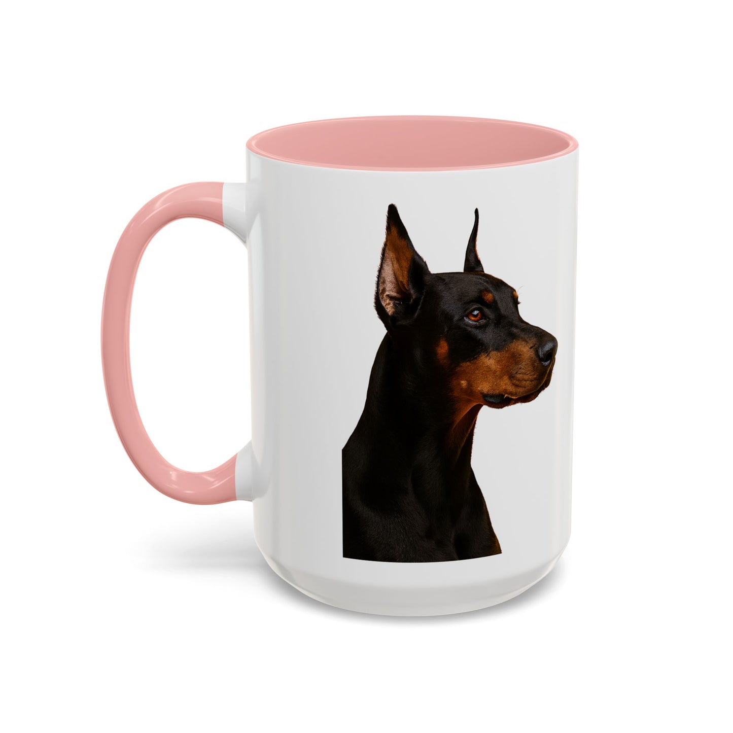 Doberman Head 2-Tone Coffee Mug