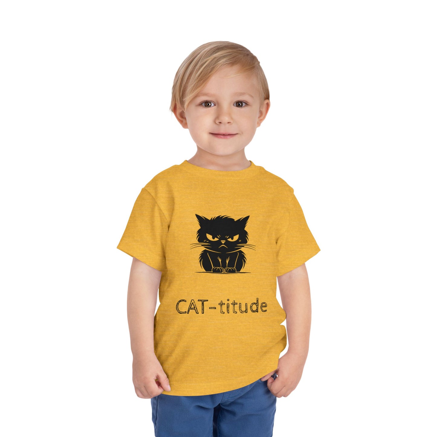 CAT-titude Toddler Unisex Short Sleeve Crewneck Tee