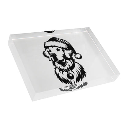 Santa Paws Golden Acrylic Photo Block