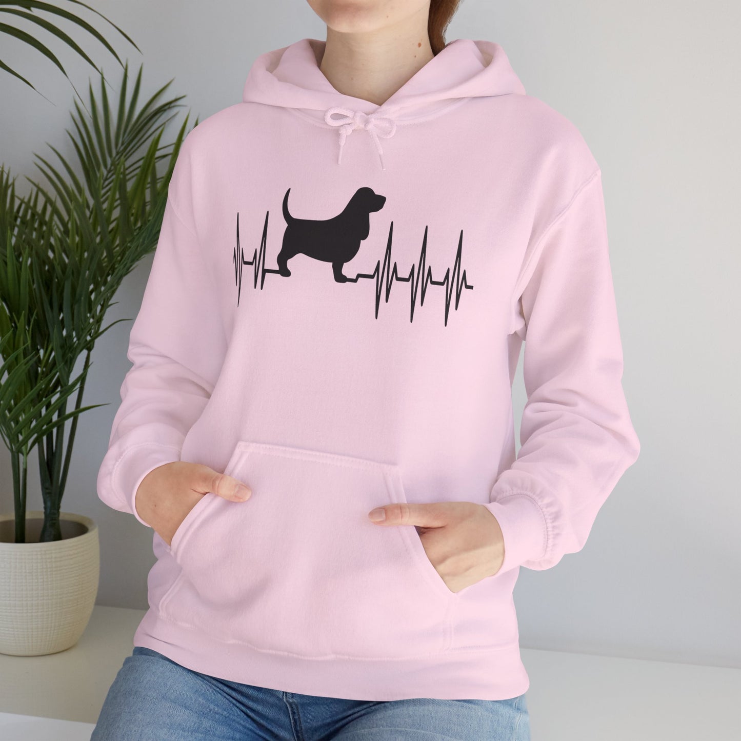 My Heart Beats For Basset Hounds Unisex Hoodie