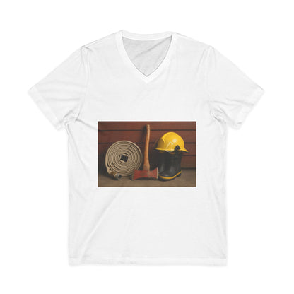 Fire/Rescue Appreciation Unisex Short Sleeve V-Neck Tee