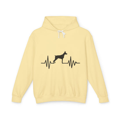 My Heart Beats For Dobermans Unisex Lightweight Hoodie