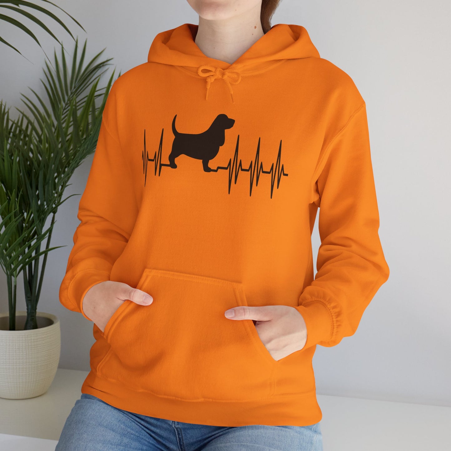 My Heart Beats For Basset Hounds Unisex Hoodie