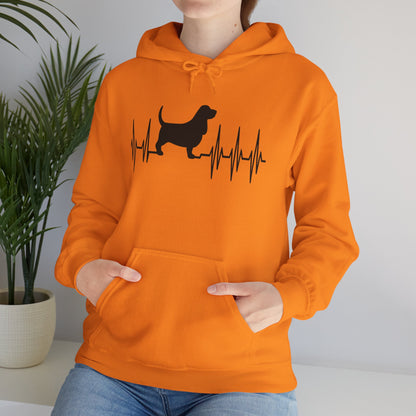 My Heart Beats For Basset Hounds Unisex Hoodie