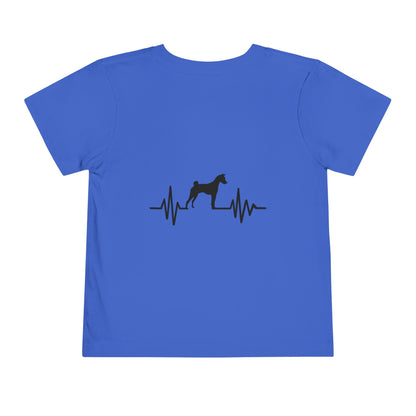 My Heart Beats For Basenjis Toddler Unisex Short Sleeve Crewneck Tee